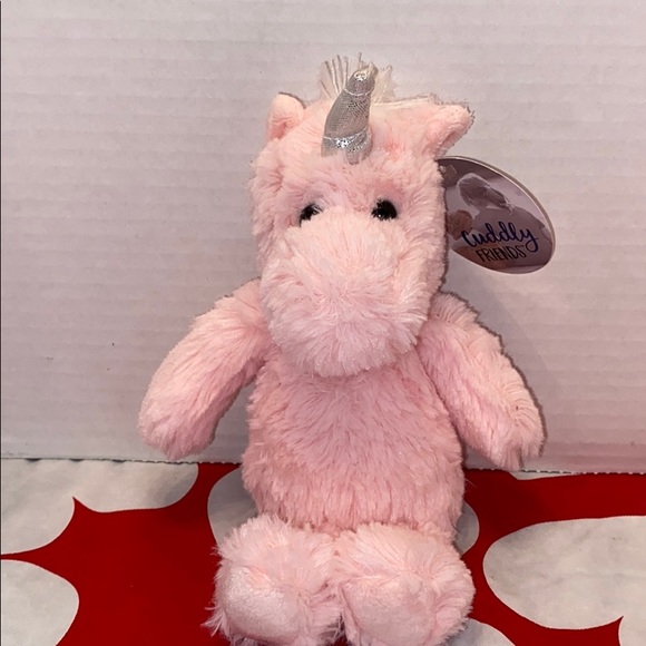 NEW! 2- Cuddly Friends Pink Unicorn Stuffed Animal - Picture 2 of 9